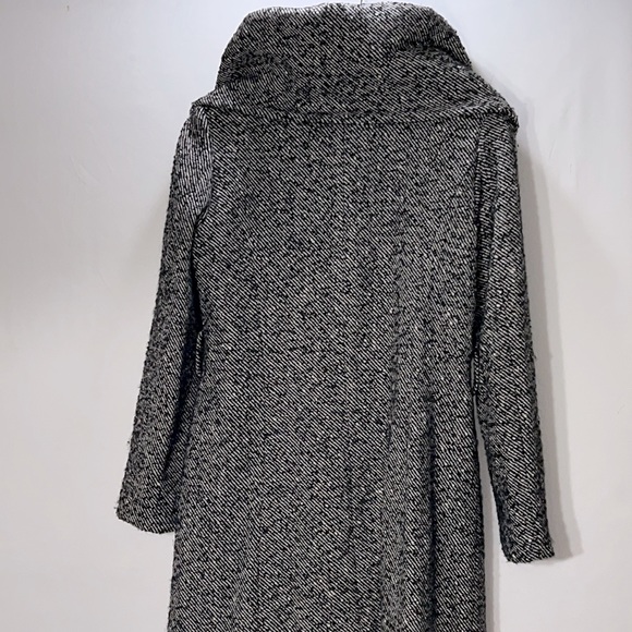 Cole Hana Woman Wool Blend Long Sleeve Wide Collar Side Pocket Lined Coat Size 6 - Picture 8 of 12